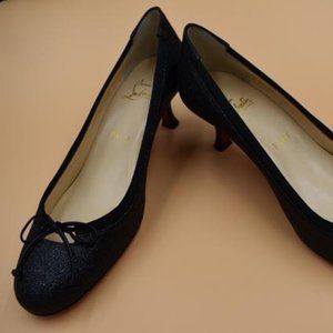 Christian Louboutin Black Glitter Neo Mars 45
